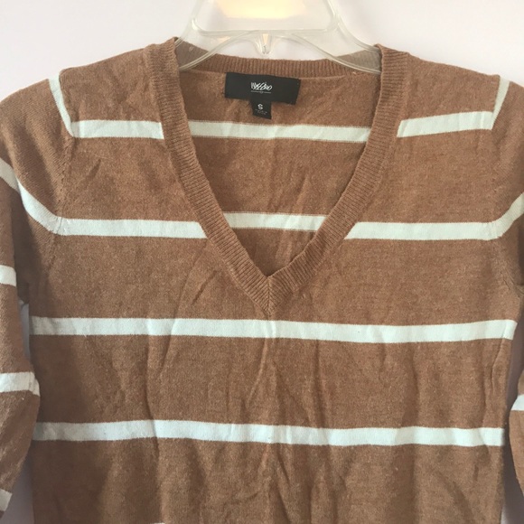 Caramel & White Striped Sweater - Picture 2 of 6